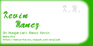 kevin mancz business card